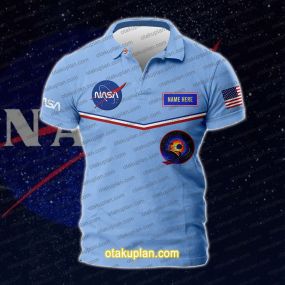 Nasa Custom Name Custom Flag Polo Shirt