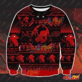 Neon Genesis Evangelion 2910 3D Print Ugly Christmas Sweatshirt