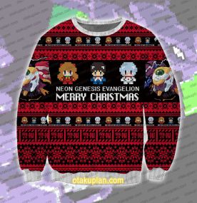 Neon Genesis Evangelion Evas 3D Printed Ugly Christmas Sweatshirt