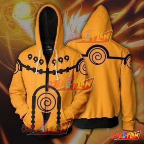 Anime Nine Tails Charka Mode Zip Up Hoodie Jacket