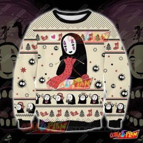 No Face Ghibli 2210 3D Print Ugly Christmas Sweatshirt