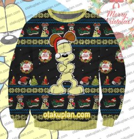 Odie From Garfield 3D Print Ugly Christmas Sweatshirt