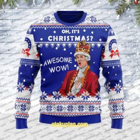 Oh Its Awesome Wow 3D Print Ugly Christmas Sweatshirt