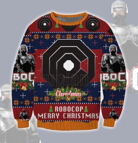 Omni Consumer Products Robocop 2023 3D Printed Ugly Christmas Sweatshirt