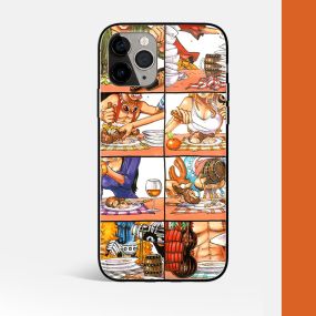 One Piece Anime Funny Tempered Glass iPhone Case