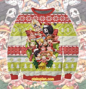 One Piece Chibi Crew 3D Printed Ugly Christmas Sweatshirt