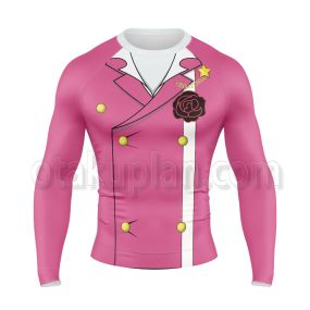 One Piece Film Gold Gild Tesoro Pink Suit Long Sleeve Compression Shirt