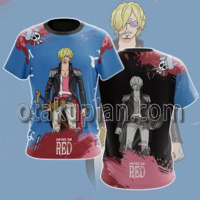 One Piece Film Red 2022 Movie Vinsmoke Sanji T-shirt