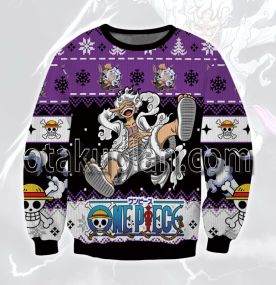 One Piece Luffy Nika 3D Printed Ugly Christmas Sweatshirt