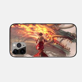 One Piece Luffy vs Kaido Eastern Dragon Tempered Glass iPhone Case
