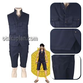 One Piece Monkey D Luffy 2016 Gold Cosplay Costume