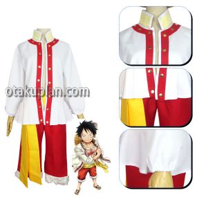 One Piece Monkey D Luffy Cake Island Cosplay Costume