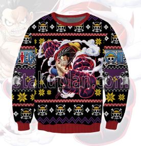 One Piece Monkey D Luffy Gear 4 V1 3D Printed Ugly Christmas Sweatshirt