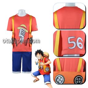One Piece Monkey D Luffy Theater Edition Red Cosplay Costume