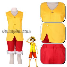 One Piece Monkey D Luffy Yellow Cosplay Costume
