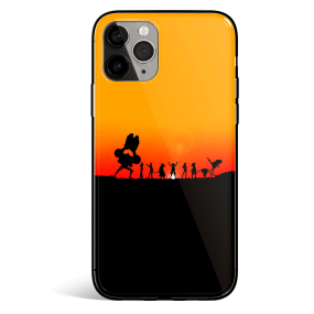 One Piece Mugiwara Crew in Sunset Tempered Glass iPhone Case