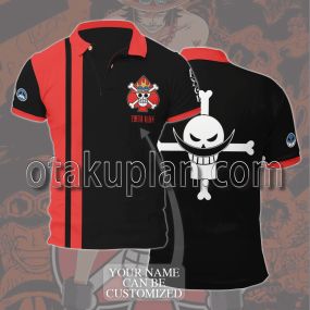 One Piece Portgas D Ace Custom Name Polo Shirt