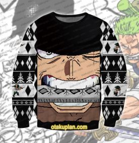 One Piece Roronoa Zoro 3D Printed Ugly Christmas Sweatshirt