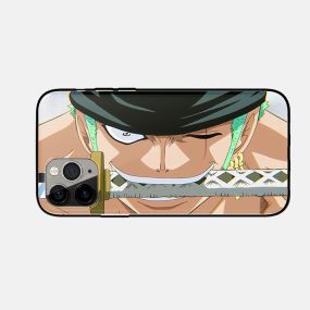 One Piece Roronoa Zoro Three Swords Style Tempered Glass iPhone Case 1