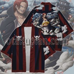One Piece Shanks Red Kimono Anime Cosplay Jacket