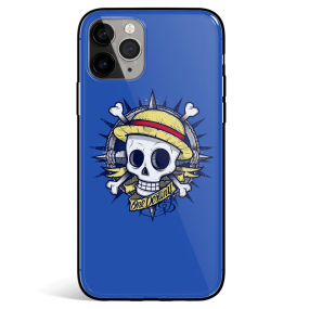 One Piece Skull Tempered Glass iPhone Case