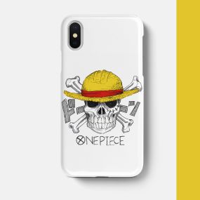 One Piece Straw Hat Pirates Icon Tempered Glass iPhone Case