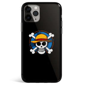 One Piece Straw Hat Skull Tempered Glass iPhone Case
