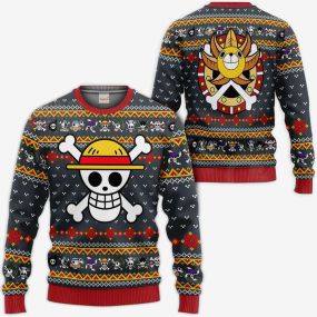 One Piece Ugly Christmas Straw Hat Priate Xmas Hoodie Shirts