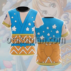 One Piece Wano Country Arc Nami Cosplay T-shirt