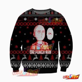 One Punch Man 3D Print Ugly Christmas Sweatshirt