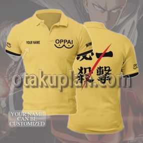 One Punch Man Yellow Custom Name Polo Shirt