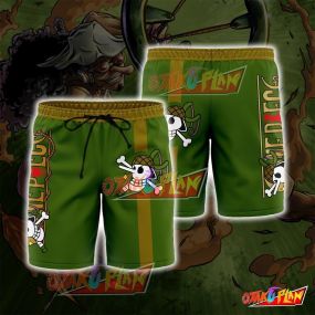 One Piece Usopp Green Shorts