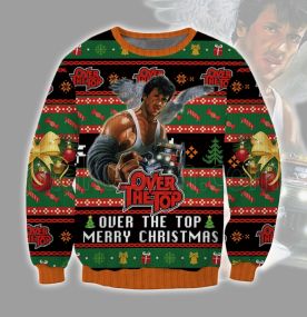 Over The Top 2023 3D Printed Ugly Christmas Sweatshirt