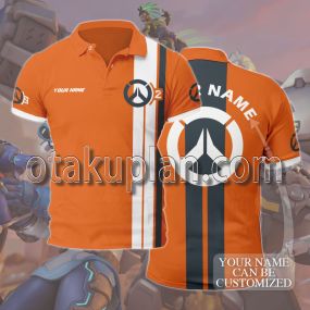 Overwatch 2 Orange Custom Name Polo Shirt