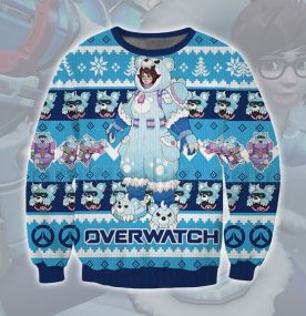 Overwatch Mei Pajama 3D Print Ugly Christmas Sweatshirt
