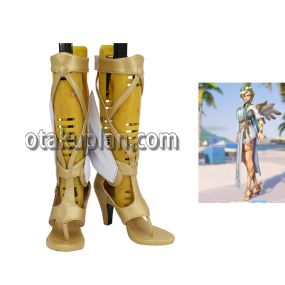Overwatch Mercy Winged Victory Skin Cosplay Shoes
