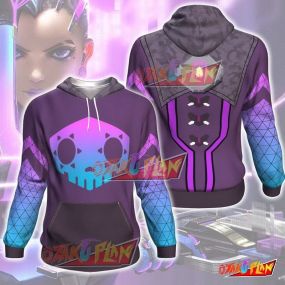 Overwatch Sombra All Over Print Pullover Hoodie