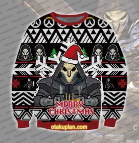 Overwatch The Reaper 3D Printed Ugly Christmas Sweatshirt