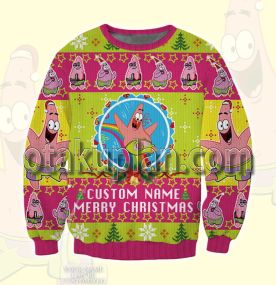 Patrick Star 3D Printed Custom Name Ugly Christmas Sweatshirt