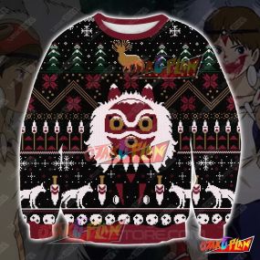 PCMV3 Ghibli Princess Mononoke V3 3D Print Ugly Christmas Sweatshirt