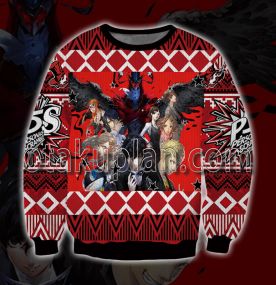 Persona 5 Super Smash Bros Ultimate Joker 3D Printed Ugly Christmas Sweatshirt
