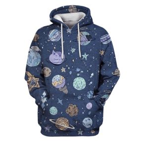 Planets In The Galaxy Hoodies