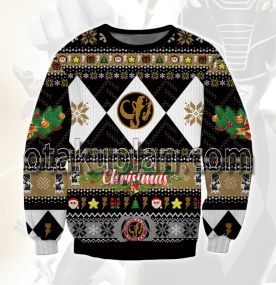 Power Rangers Black 3d Printed Ugly Christmas Sweatshirt