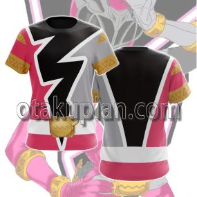 Power Rangers Dino Fury Pink Ranger Cosplay T-shirt