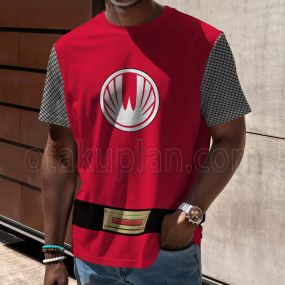 Power Rangers Ninja Storm Red Cosplay T-shirt