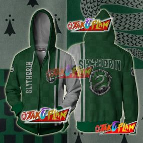 Proud To Be A Slytherin Harry Potter Zip Up Hoodie