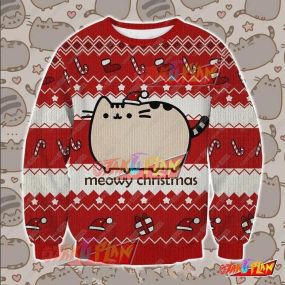 Pusheen V2 3D Print Ugly Christmas Sweatshirt