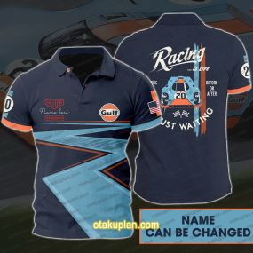 Racing Is Life Custom Name Polo Shirt