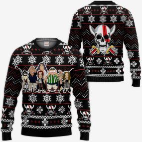 Red Hair Pirates Ugly Christmas Sweater One Piece Hoodie Shirt