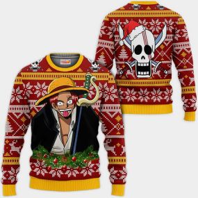 Red Hair Shanks Ugly Christmas Sweater One Piece Hoodie Shirt